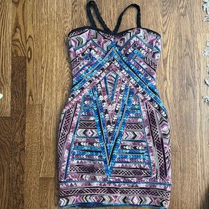 Boutique knit bandage mini dress